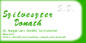 szilveszter donath business card
