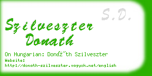 szilveszter donath business card